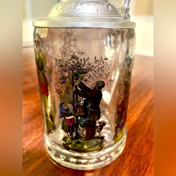 Vintage Alwe Germany The Four Seasons Lidded Beer Stein With Sticker Stunning - Picture 9 of 11